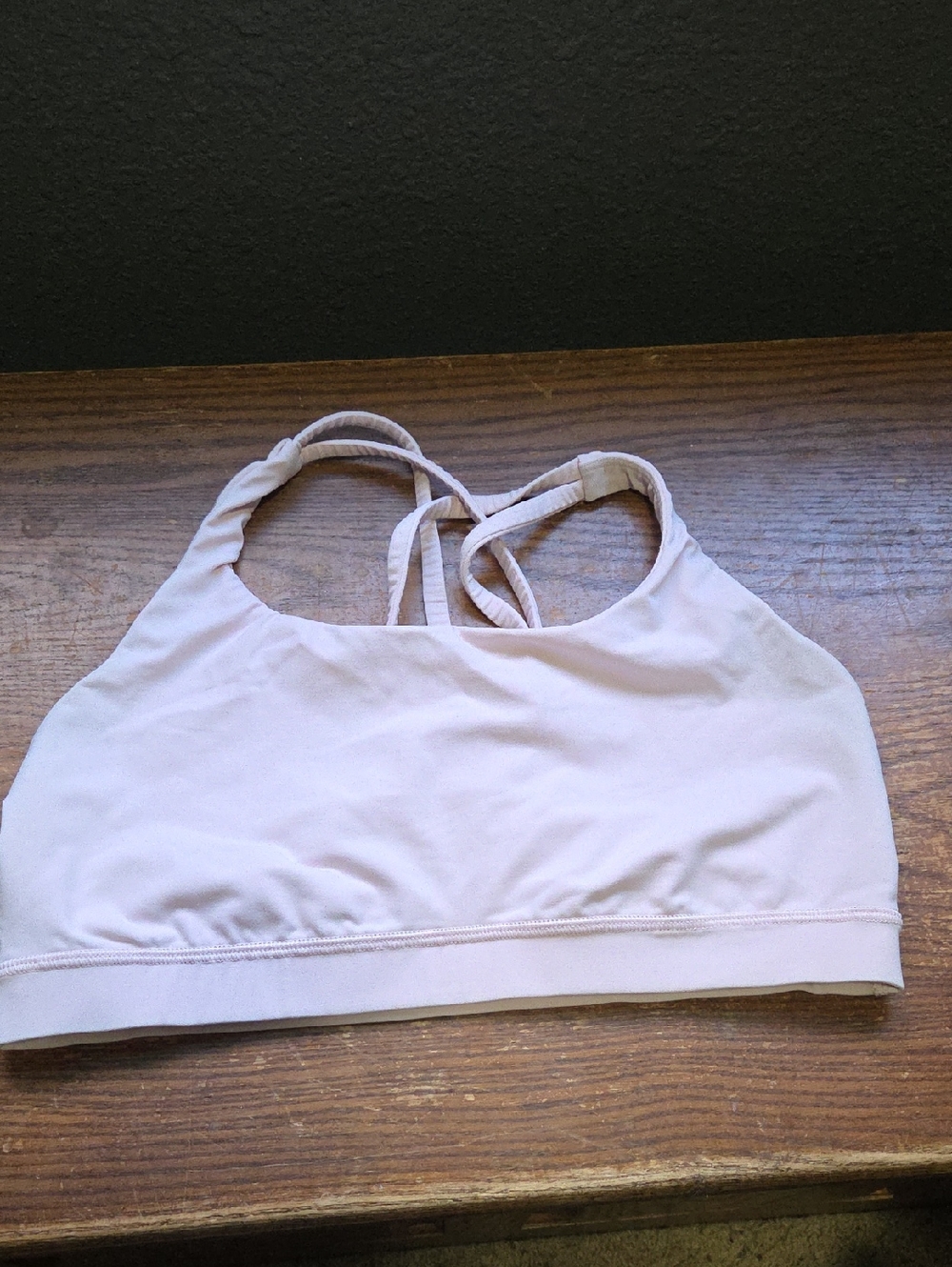 Light Blush Strappy Sports Bralette
